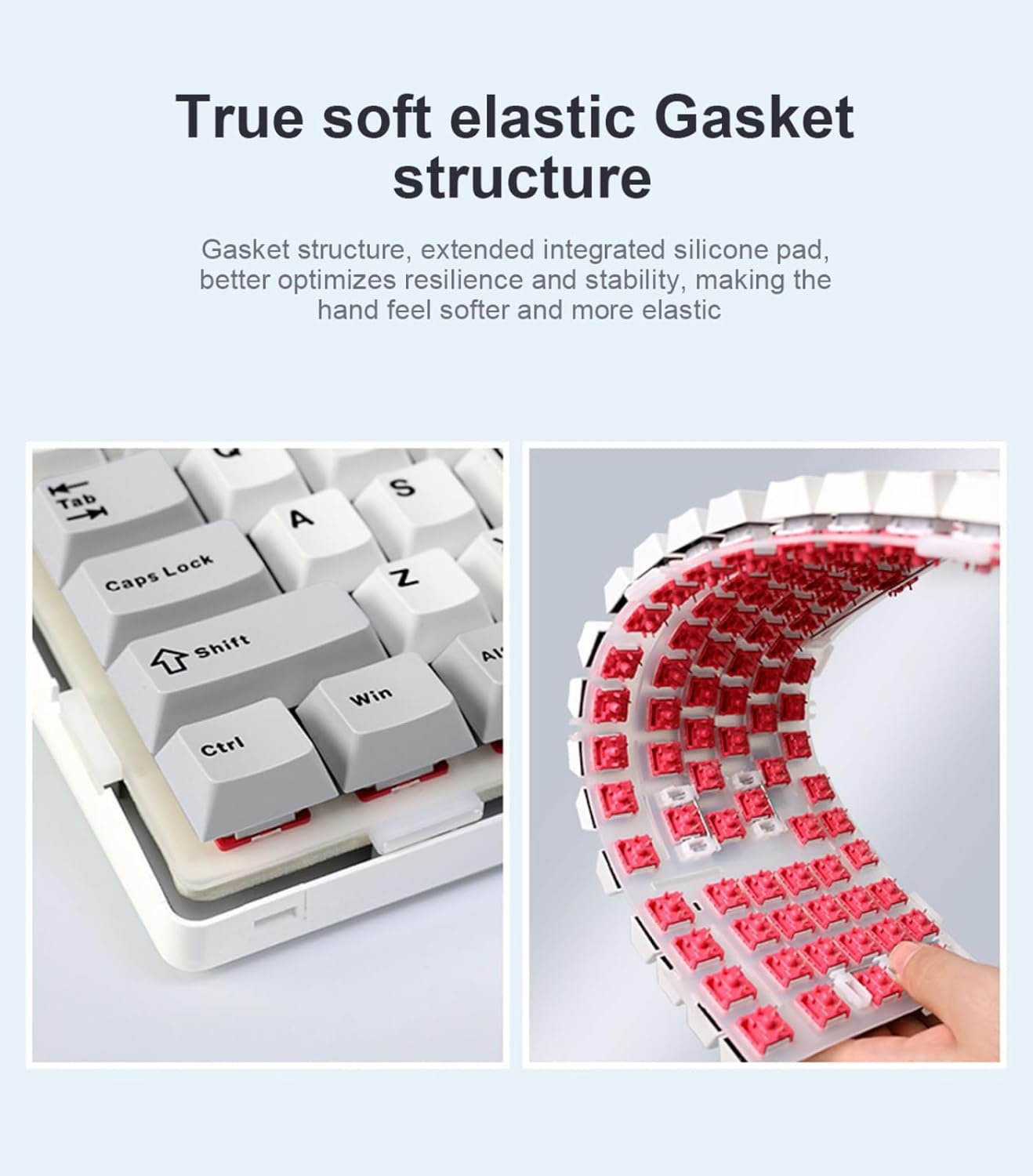 AULA 99 KEYS RGB 98% MECHANICAL GAMING KEYBOARD TRI-MODE KNOB STAR VECTOR SWITCH BK-GRY-GRN F99 PRO thumbnail 8