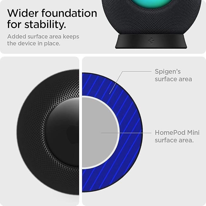 SPIGEN HOMEPOD MINI STAND SILICONE FIT BLACK AMP02781 thumbnail 6