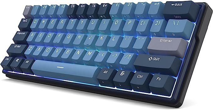 ROYAL KLUDGE KEYBOARD TRI MODE RGB HOT SWAP BLACK BROWN SWITCH RK61 PLUS