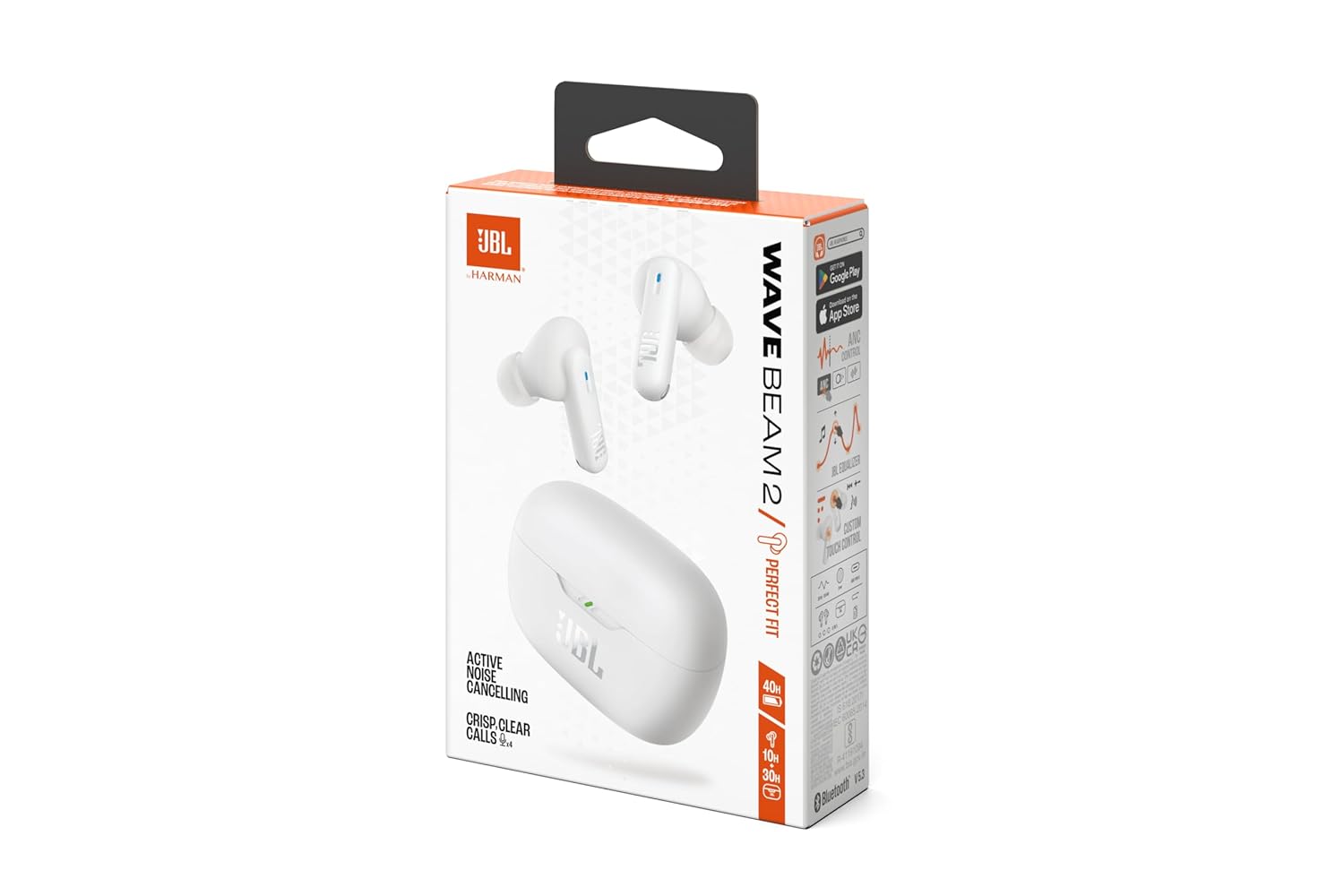 JBL WAVE BEAM 2 TRUE WIRELESS IN-EAR EARBUDS WITH MIC WHITE thumbnail 6