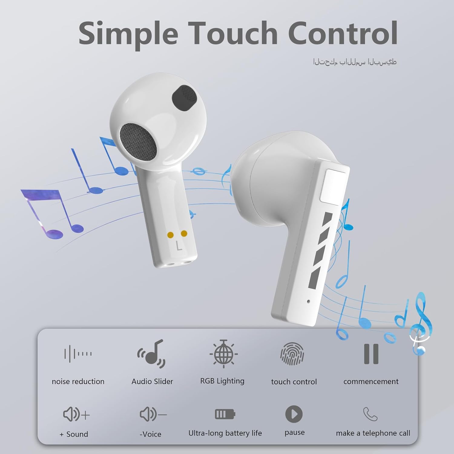 BLACK SHARK T11 WIRELESS GAMING EARBUDS WHITE BS-T11 thumbnail 3
