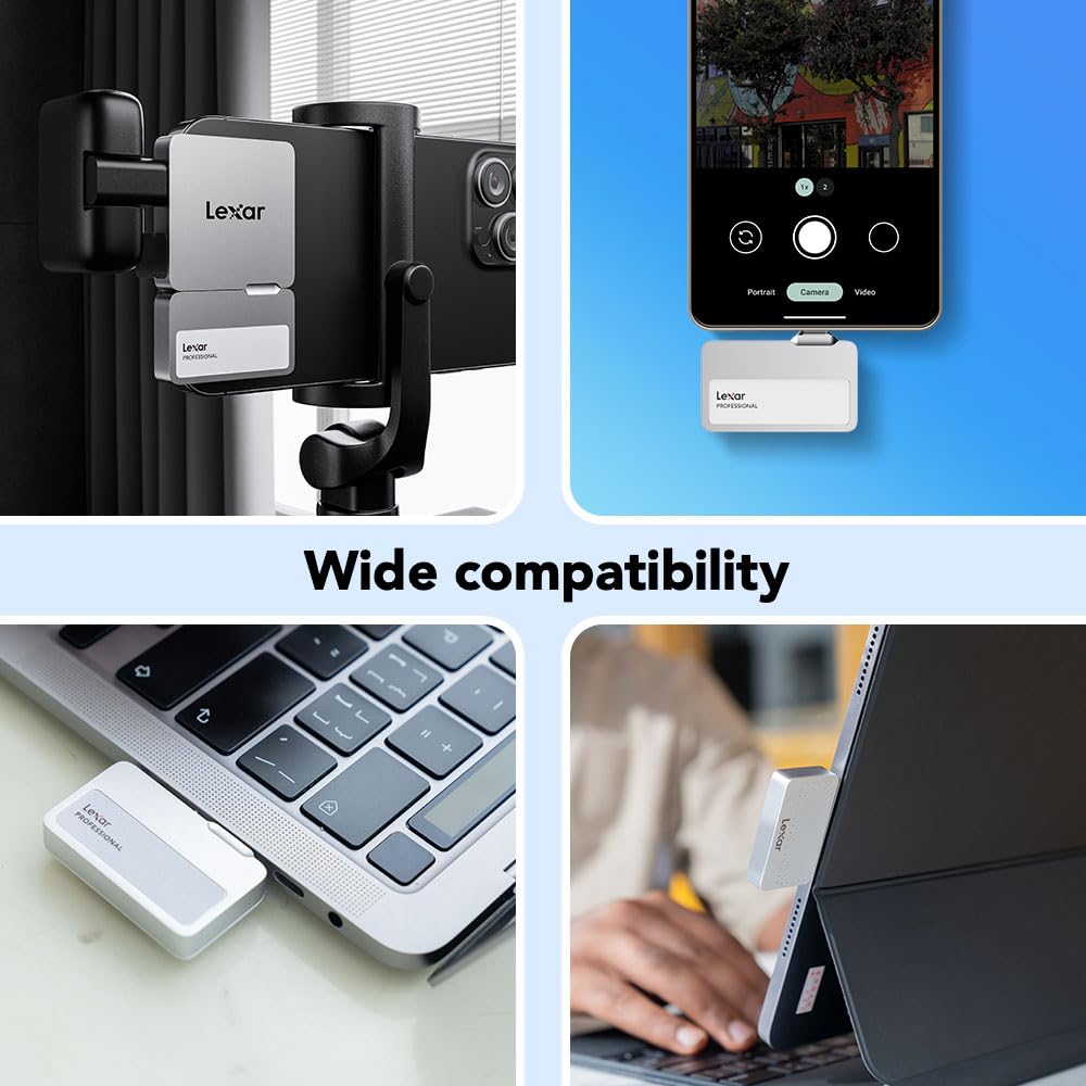 LEXAR PORTABLE 1TB SSD USB 3.2 GEN 2 WITH HUB UP TO 1050 MB/S LSL400S001T-RNSNG thumbnail 9