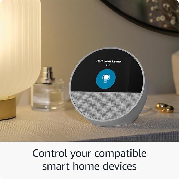 Amazon Echo Spot - Smart Alarm Clock with Vibrant Sound and Alexa Speaker thumbnail 3
