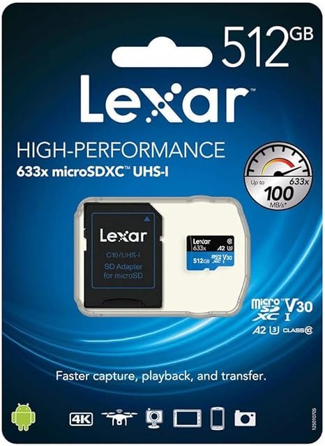 Lexar® High-Performance 633x microSDHC™/microSDXC™ UHS-I Card - Blue Series, Fast and Reliable Storage for Mobile Devices thumbnail 2
