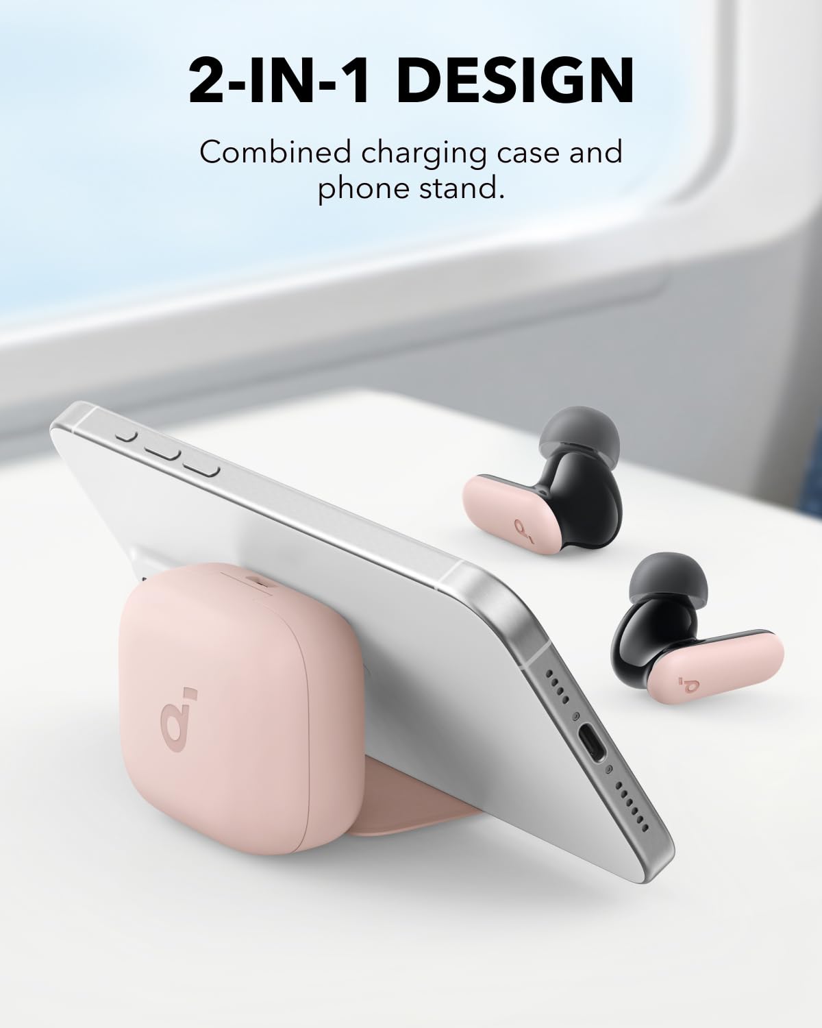 ANKER SOUNDCORE NOICE CANCELLING WIRELESS EARBUDS R50I PINK A3959H51 thumbnail 3