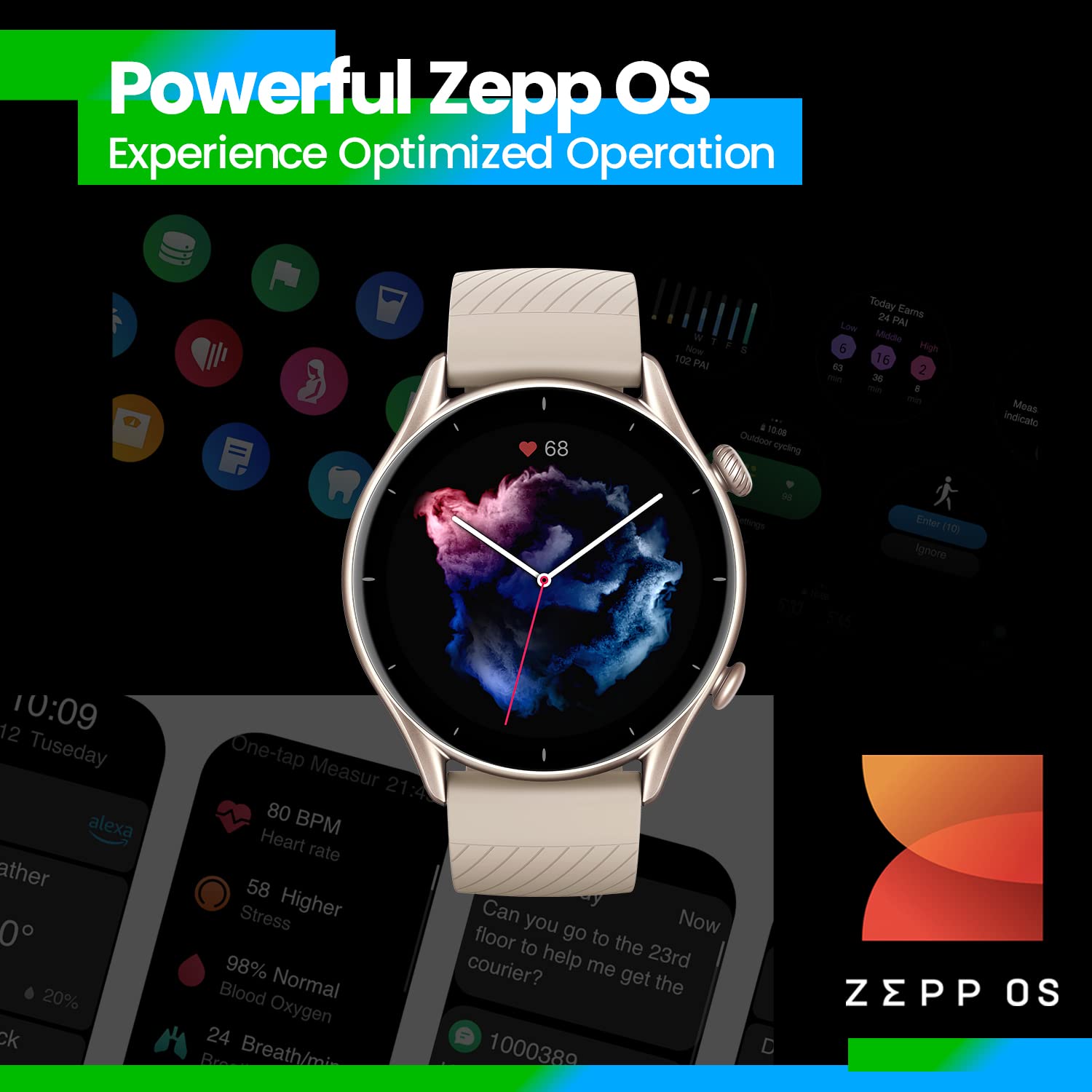 AMAZFIT GTR3 SMART WATCH MOONLIGHT GRAY thumbnail 4