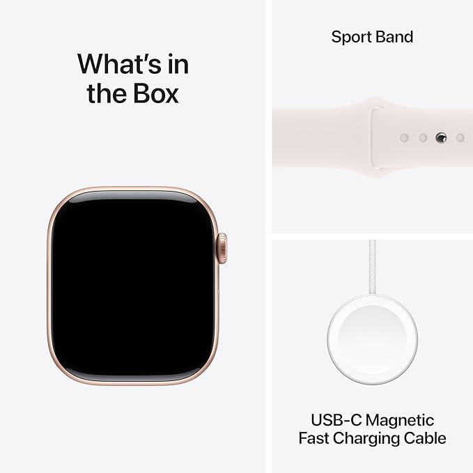 APPLE WATCH SERIES 10 46MM GPS ROSE GOLD ALUMINIUM SPORT BAND M/L MWWU3 thumbnail 5