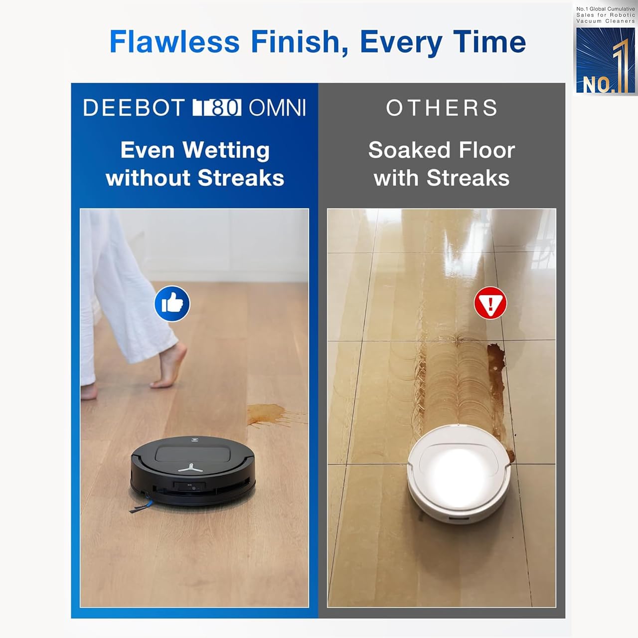 ECOVACS DEEBOT T50 PRO OMNI ROBOT VACUUM CLEANER DDX67 thumbnail 5