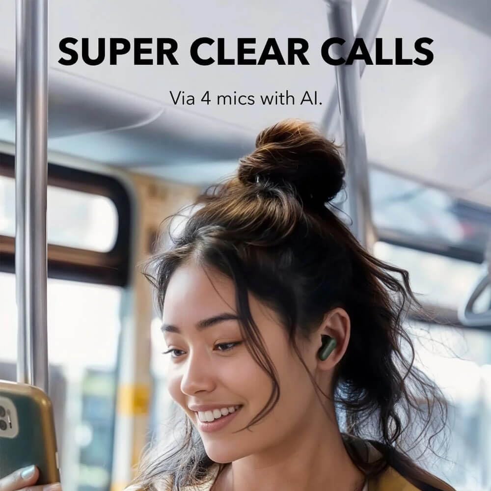 ANKER SOUNDCORE NOICE CANCELLING WIRELESS EARBUDS R50I GREEN A3959H61 thumbnail 5
