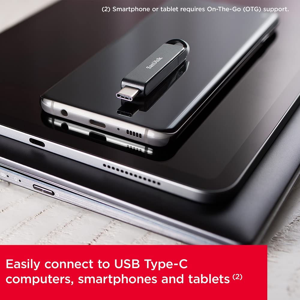 SANDISK ULTRA USB 128GB TYPE C SPEED UP TO 150MBPS FLASH DRIVE SDCZ460-128G-G46 thumbnail 3