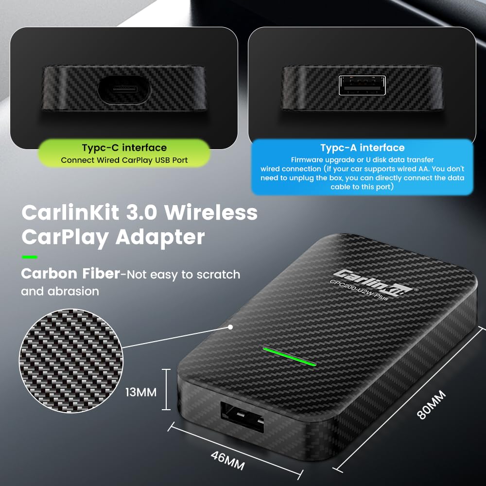CARLINKIT WIRED TO WIRELESS ASB ADAPTER CPC200-U2W PLUS thumbnail 8