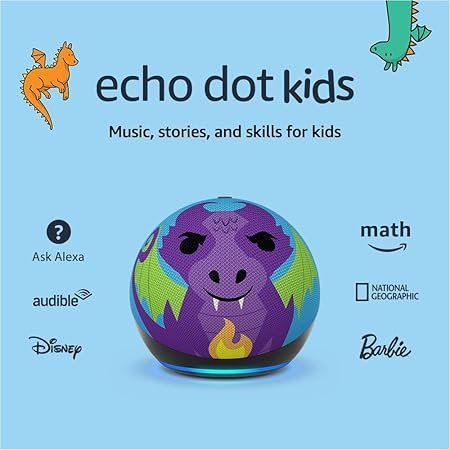 Amazon Echo Dot 5th Generation Kids Edition - Dragon thumbnail 2