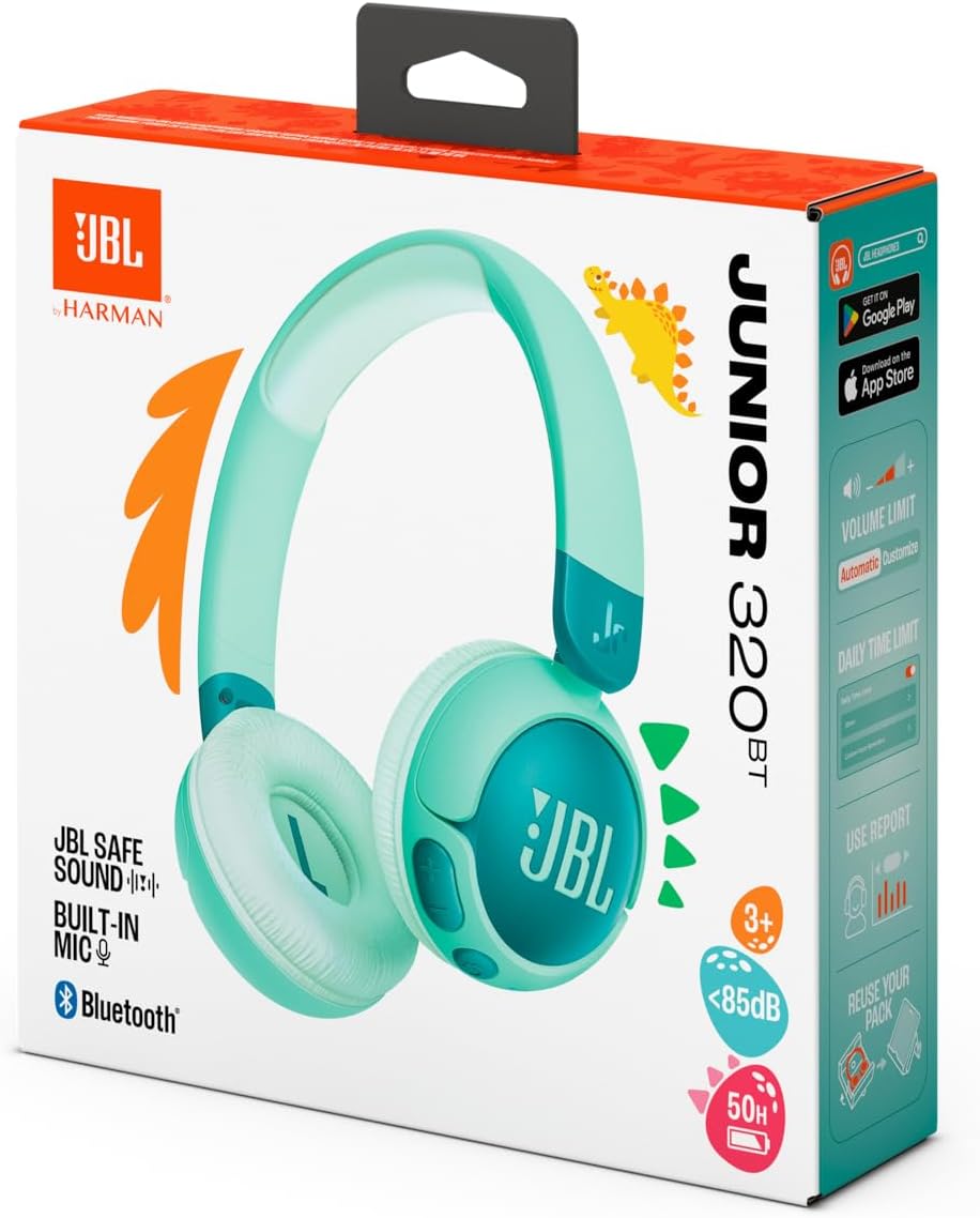 JBL JR 320 BLUETOOTH WIRELESS OVER-EAR HEADPHONES GREEN thumbnail 6