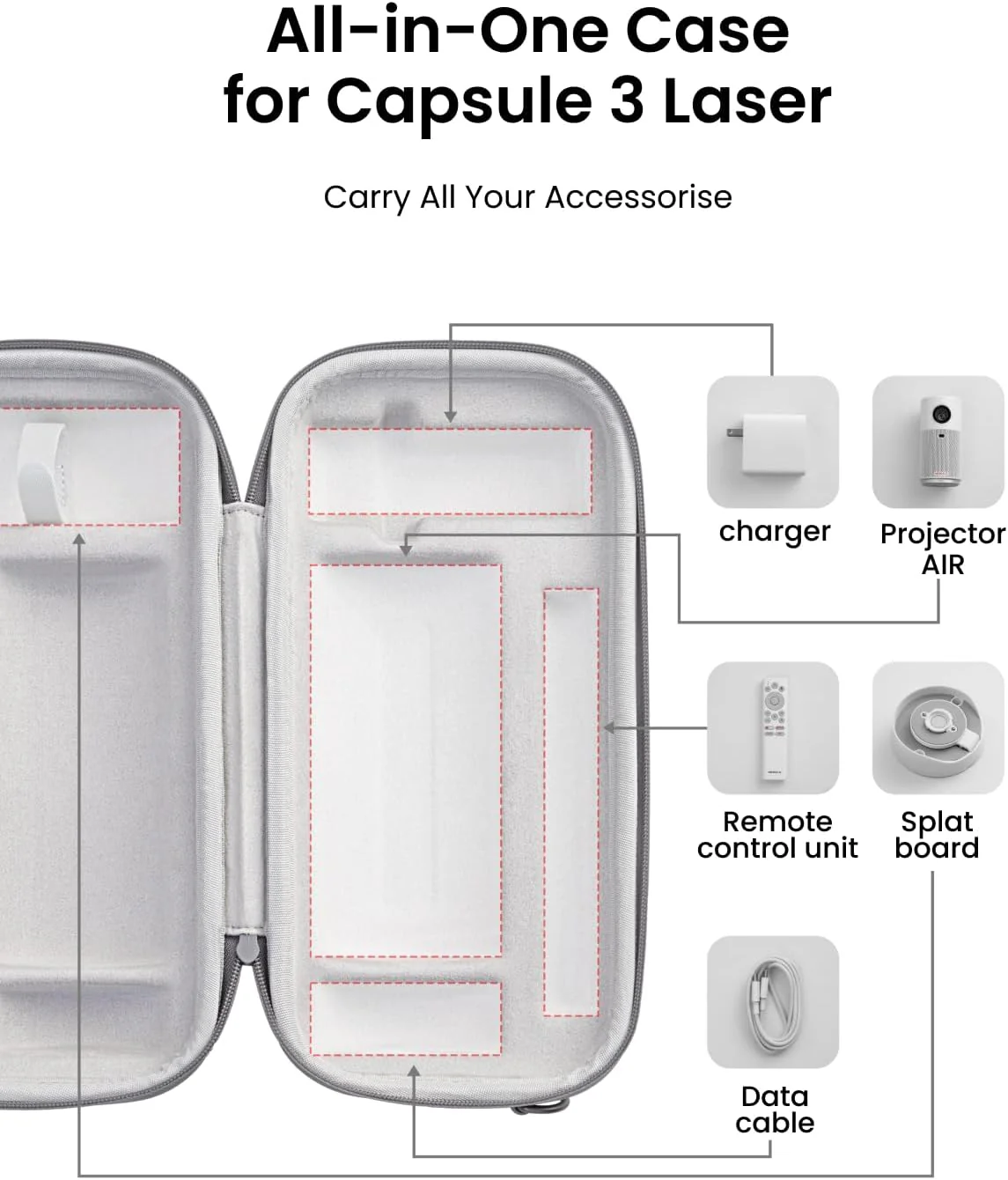 ANKER NEBULA CAPSULE AIR TRAVEL CASE BLACK D0732111 thumbnail 3