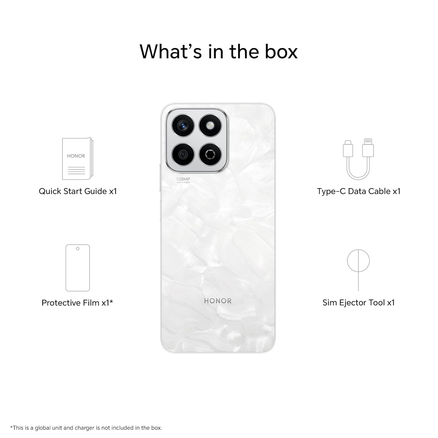 HONOR X7C 8+256GB MOONLIGHT WHITE  ALT-LX2 thumbnail 4