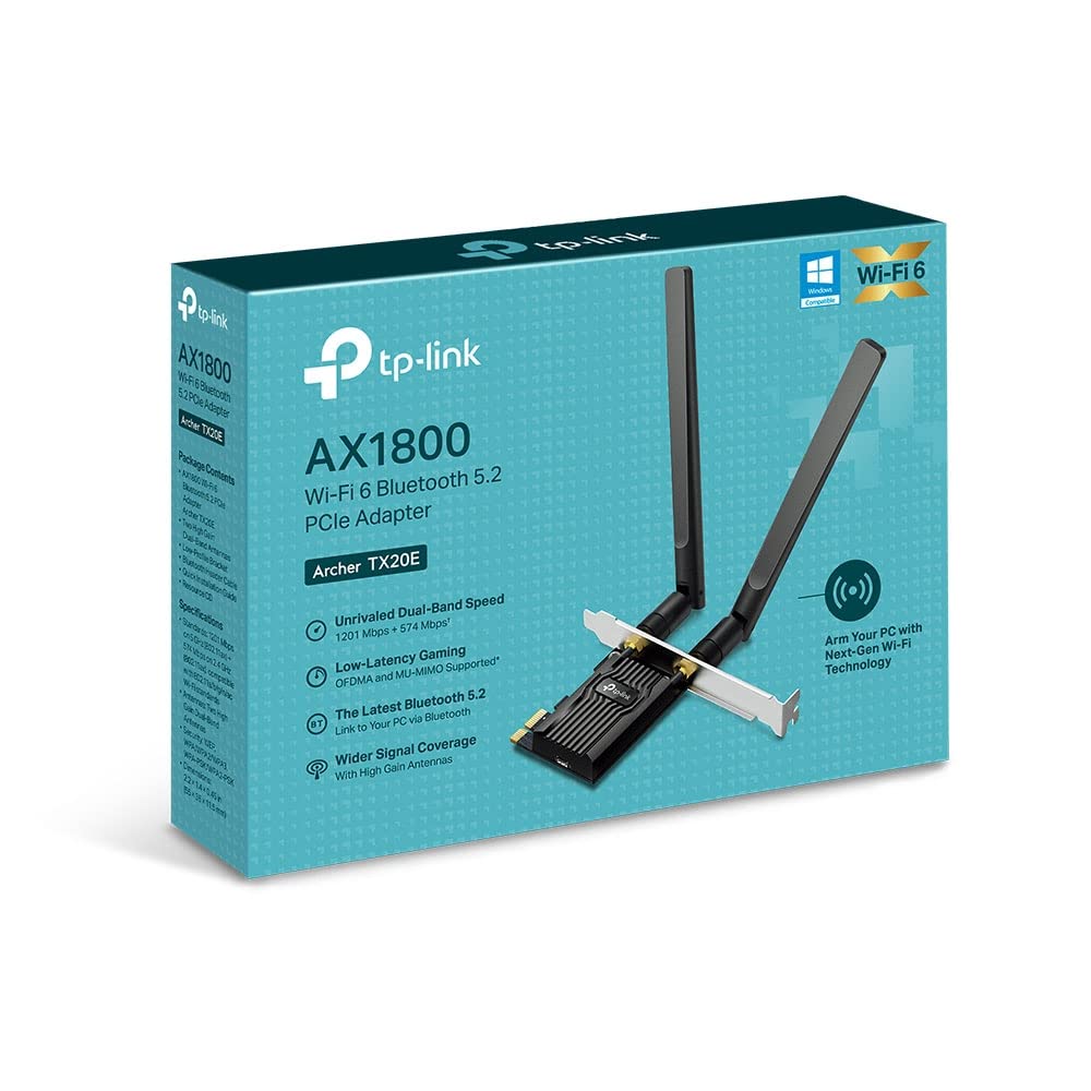 TP-LINK AX1800 WI-FI 6 BLUETOOTH 5.2 PCLE ADAPTER ARCHER TX20E thumbnail 4