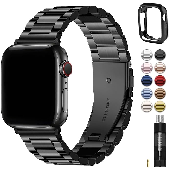 APPLE WATCH STAINLESS STEEL BAND 44/45/49MM BLACK thumbnail 6