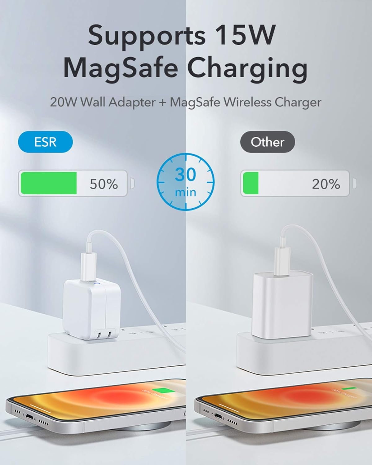 ESR 20W MINI PD CHARGER WITH TYPE C CABLE WHITE thumbnail 4