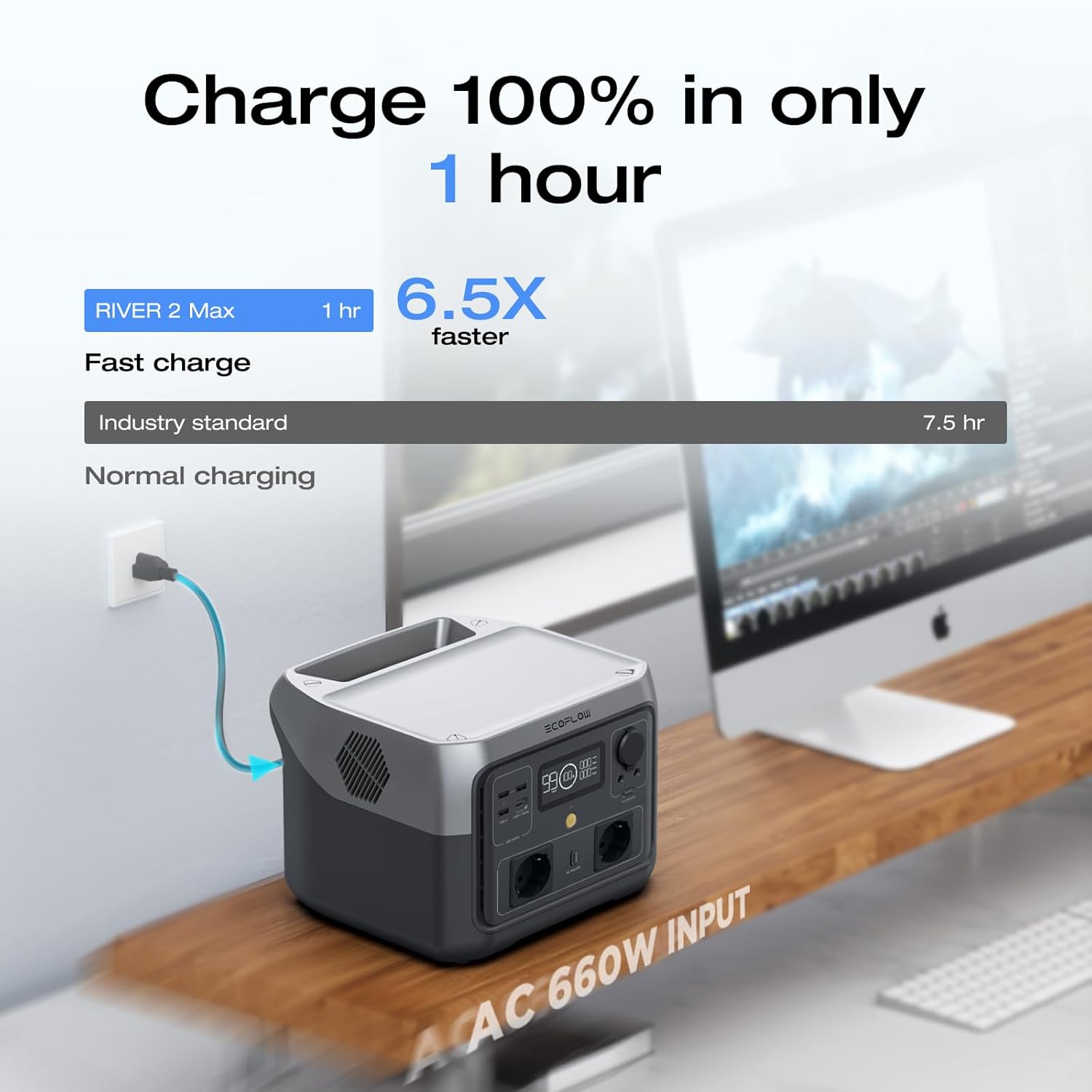 ECOFLOW RIVER 2 MAX PORTABLE POWER STATION 512WH EFR610 thumbnail 3