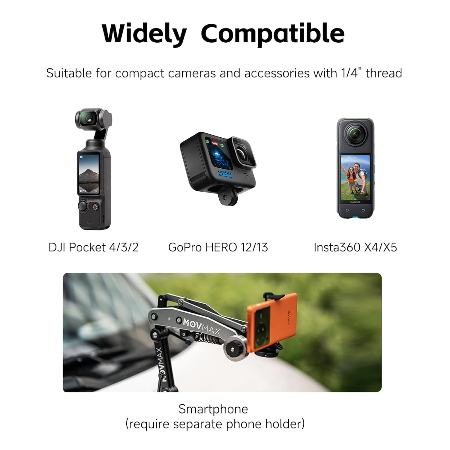 MOVMAX BLADE ARM FOR DJI POCKET BLACK 81-0059 thumbnail 2