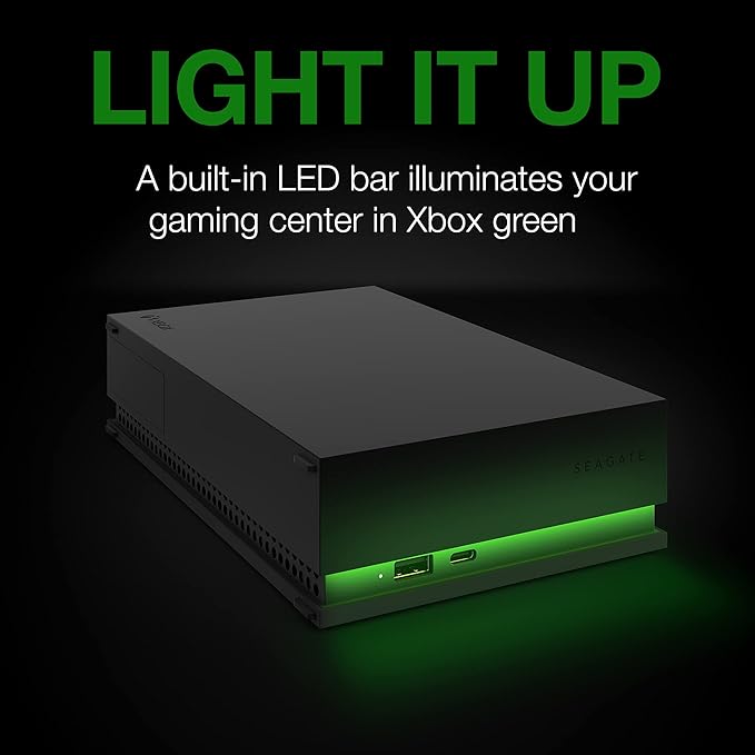 SEAGATE 8TB GAME DRIVE HUB EXTERNAL DESKTOP HDD USB 3.2 GEN 1 DUAL USB-C AND USB-A PORTS STKW8000400 thumbnail 6