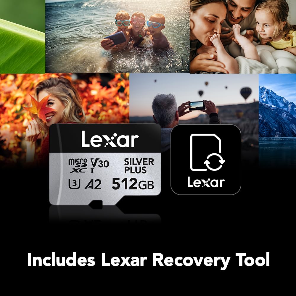 LEXAR PROFESSIONAL SILVER PLUS MICROSDXC UHS-I CARDS 205MB/S-512GB LMSSIPL512G-BNANG thumbnail 8