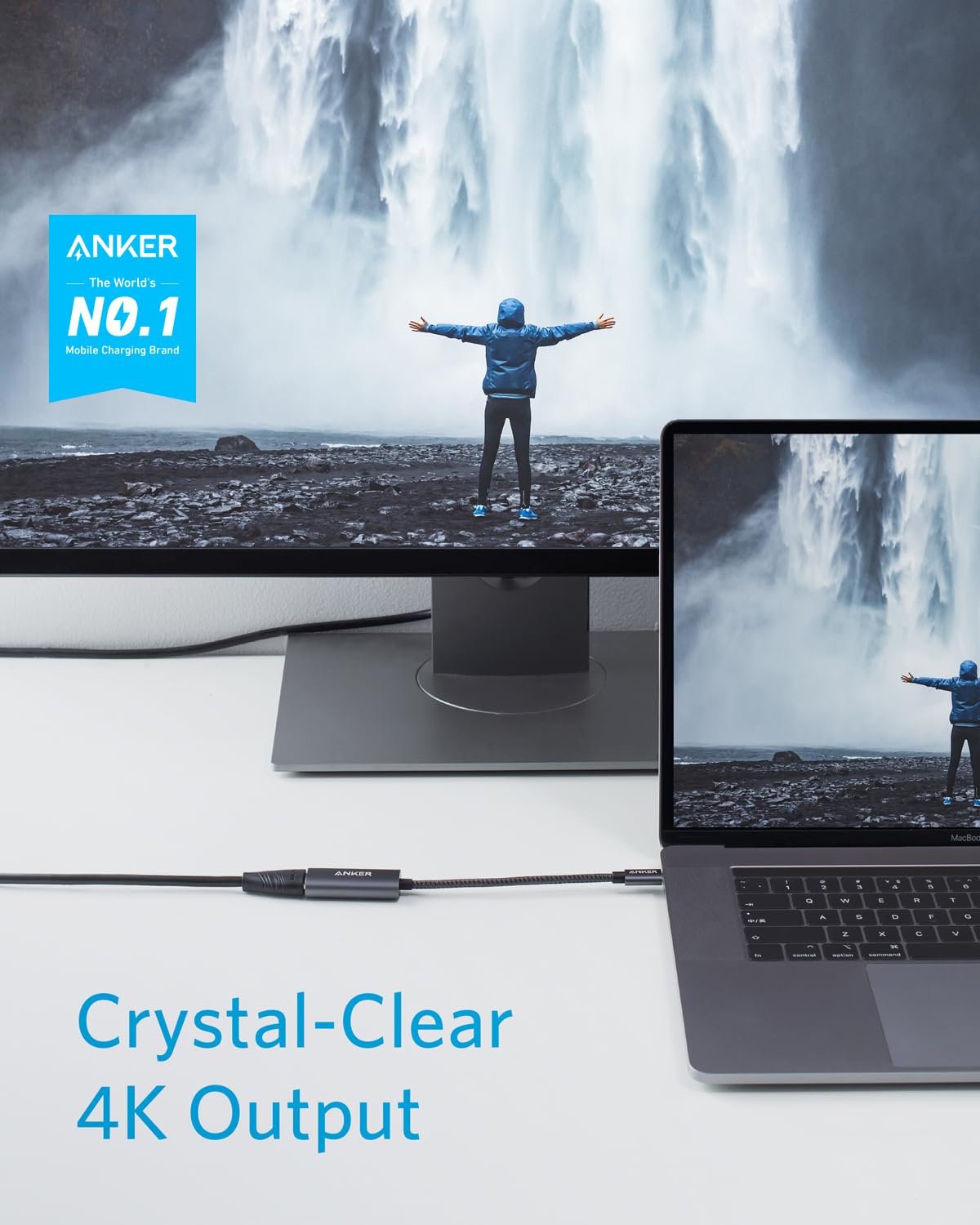 ANKER POWEREXPAND + USB-C TO HDMI ADAPTER GRAY A8312HA1 thumbnail 2