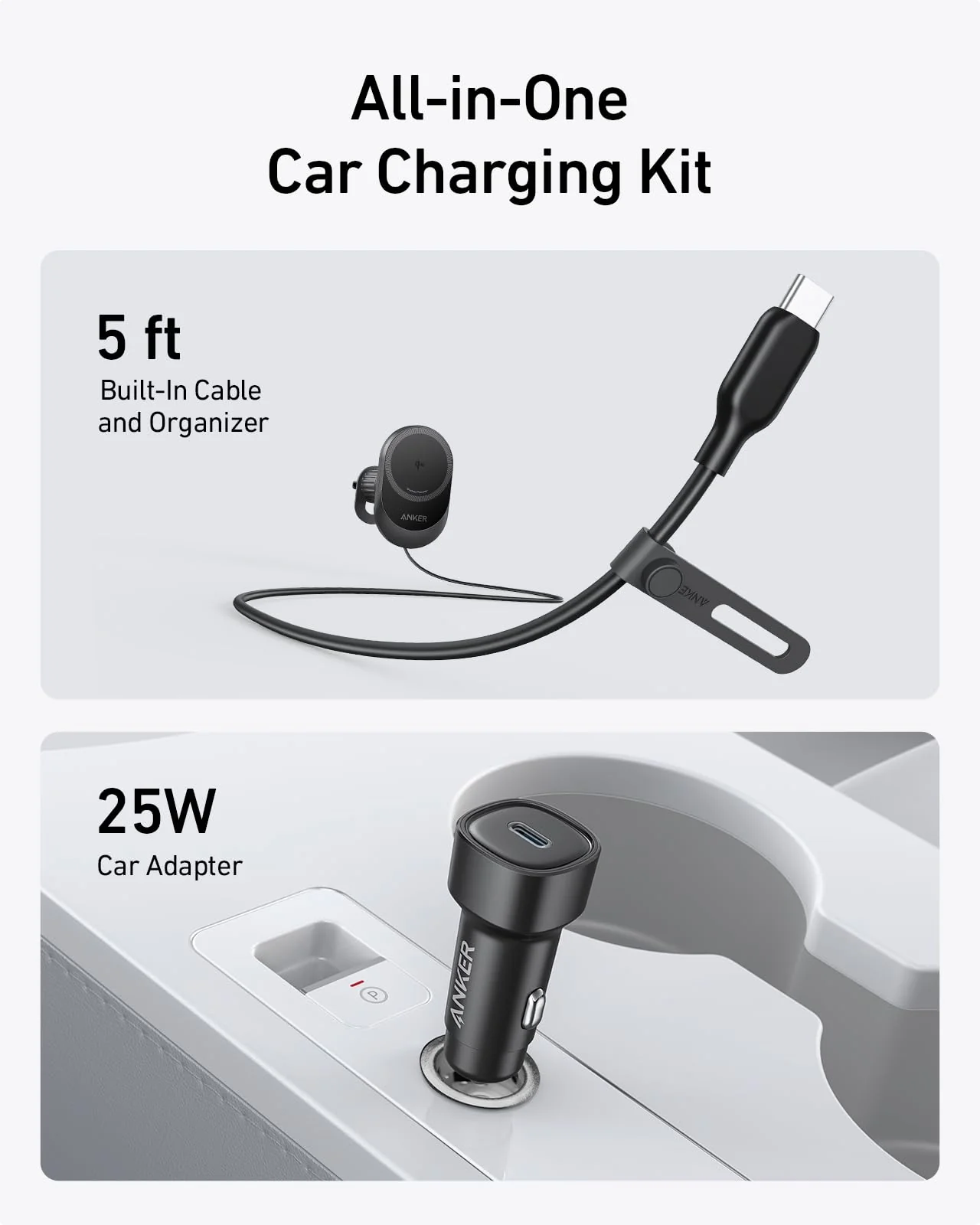 ANKER MAGGO WIRLESS CHARGER WITH CAR ADAPTER BLACK B2932111 thumbnail 4