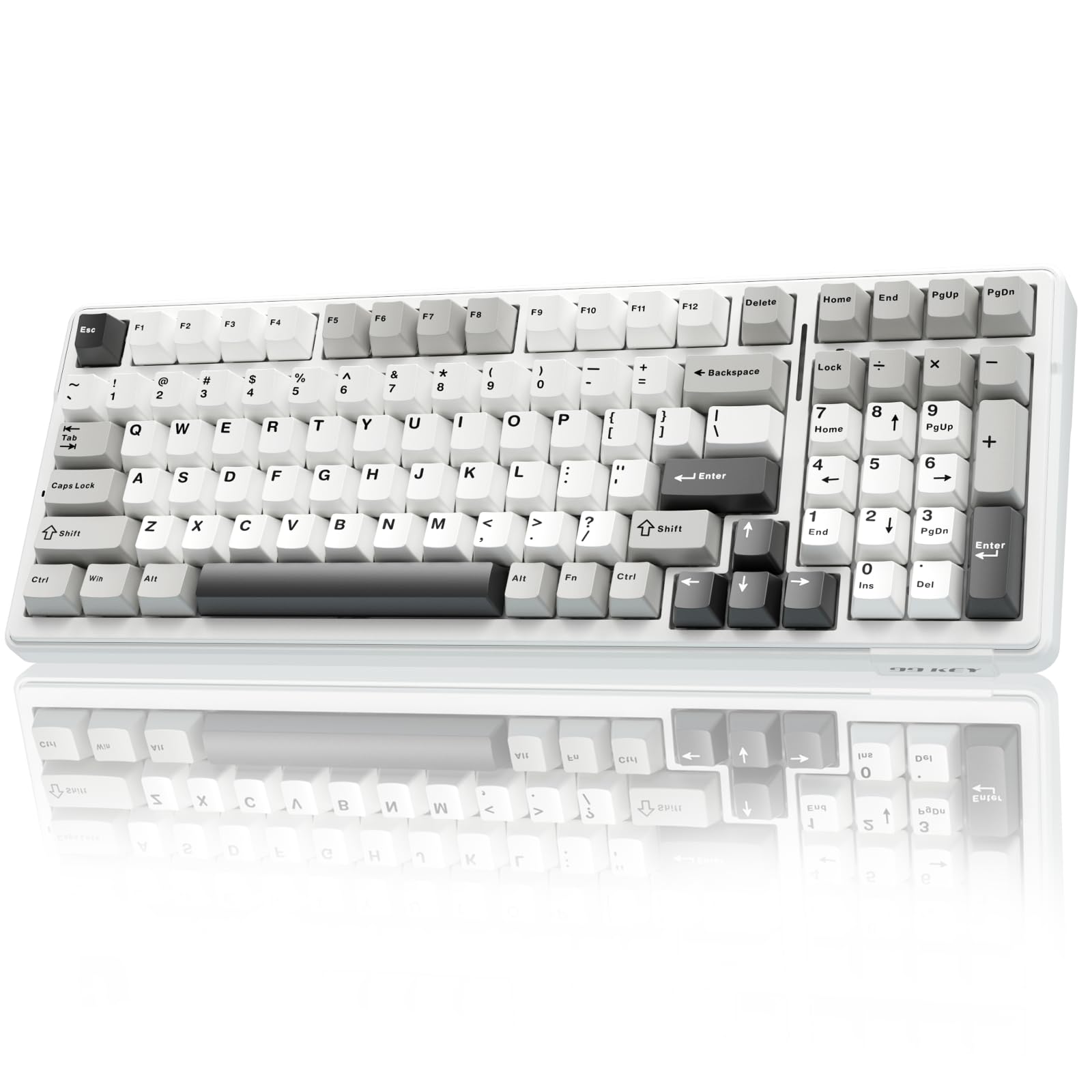 AULA 99 KEYS RGB 98% MECHANICAL GAMING KEYBOARD TRI-MODE WALVIS SEA SWITCH F99 CONTRAST SLATE