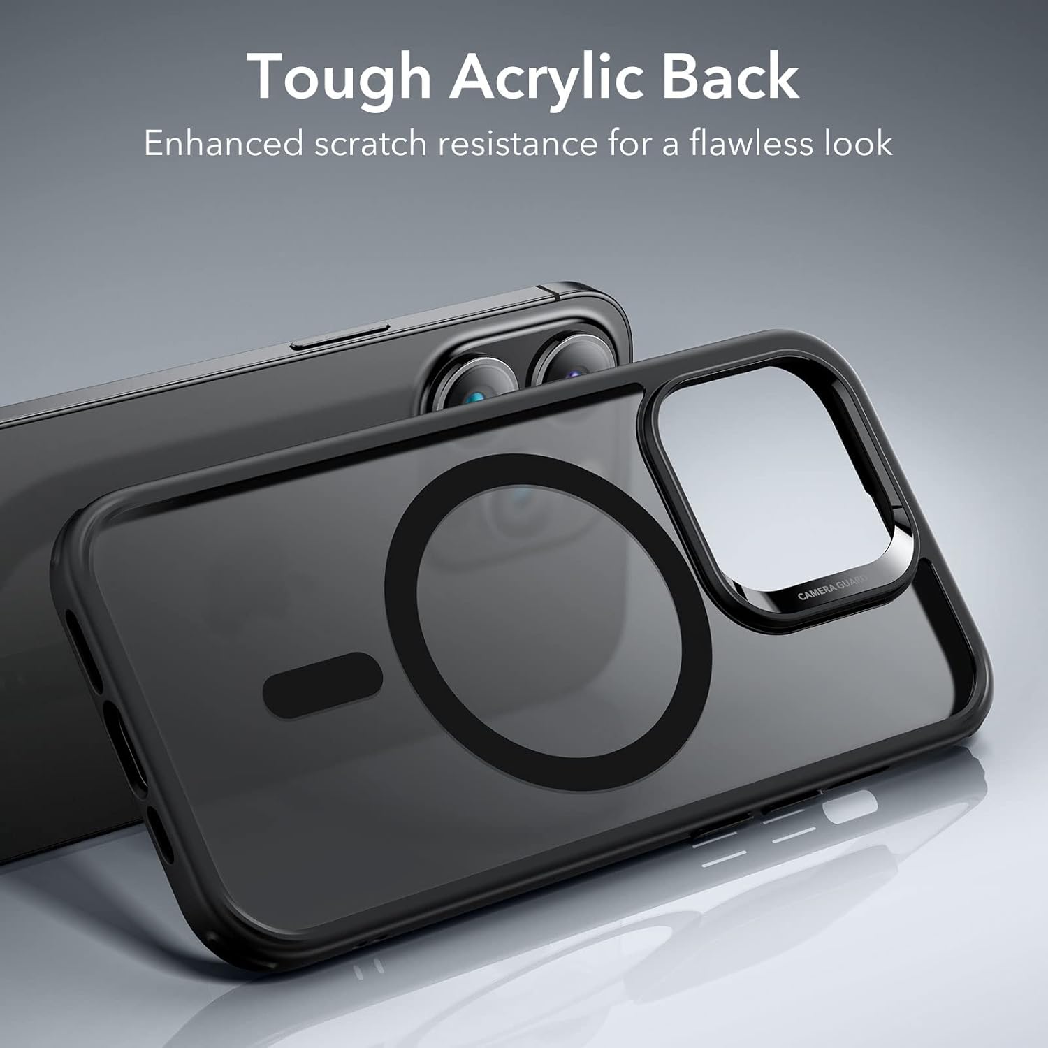 ESR IPHONE 14 PRO AIR ARMOR HALO LOCK PROTECTION MAGNETIC CASE CLEAR BLACK thumbnail 5