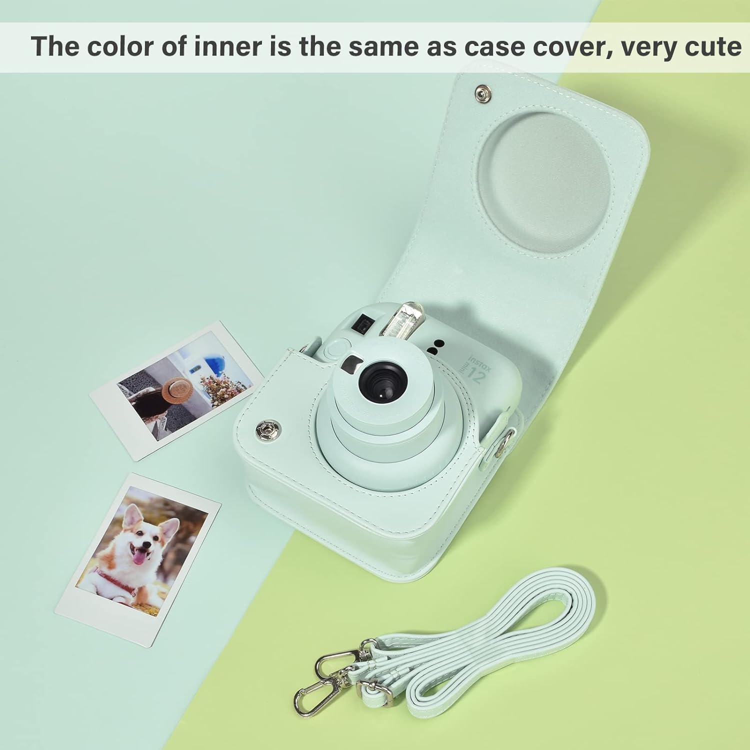 INSTAX MINI 12 CAMERA BAG GREEN thumbnail 3