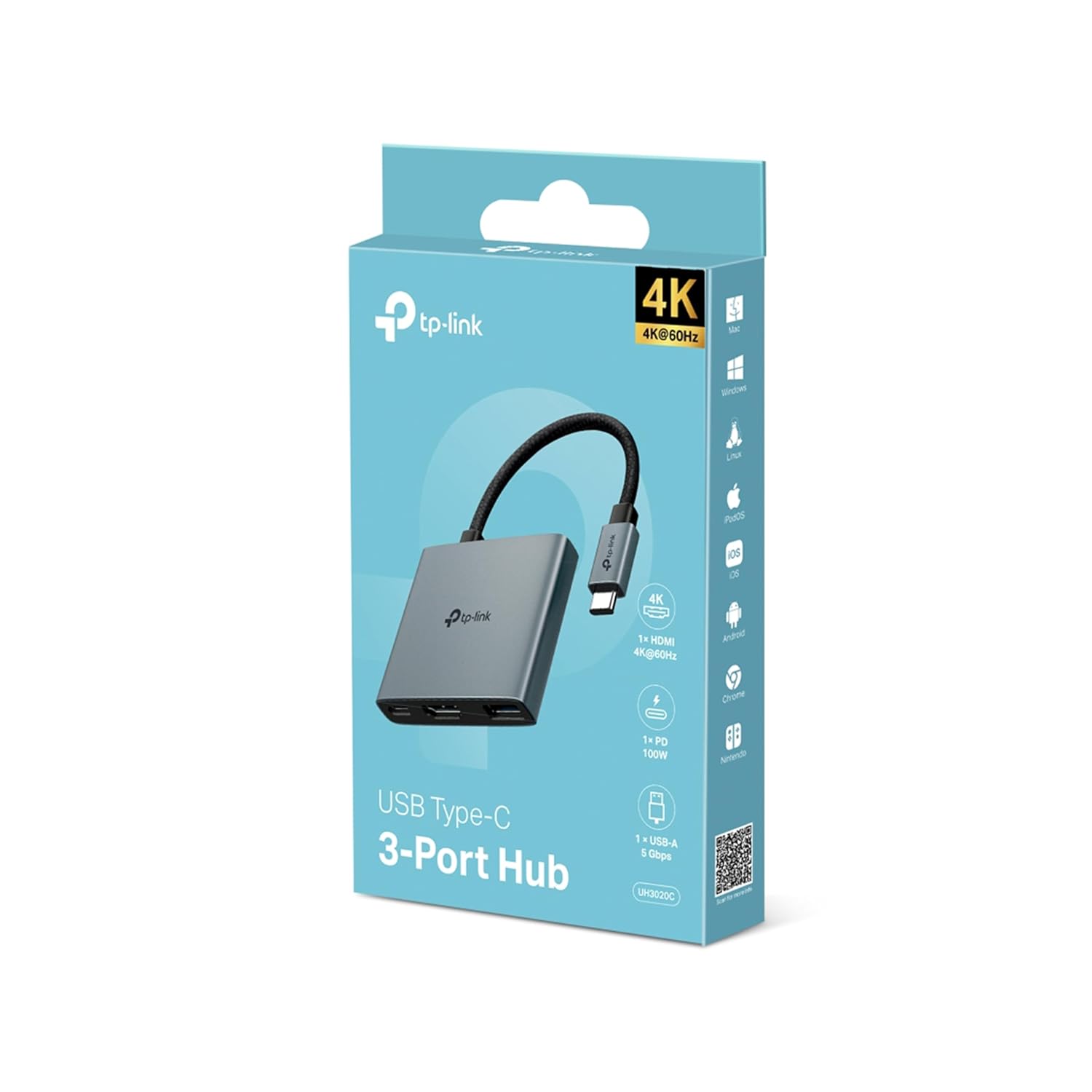 TP-LINK USB TYPE-C 3 PORT HUB UH3020C thumbnail 9