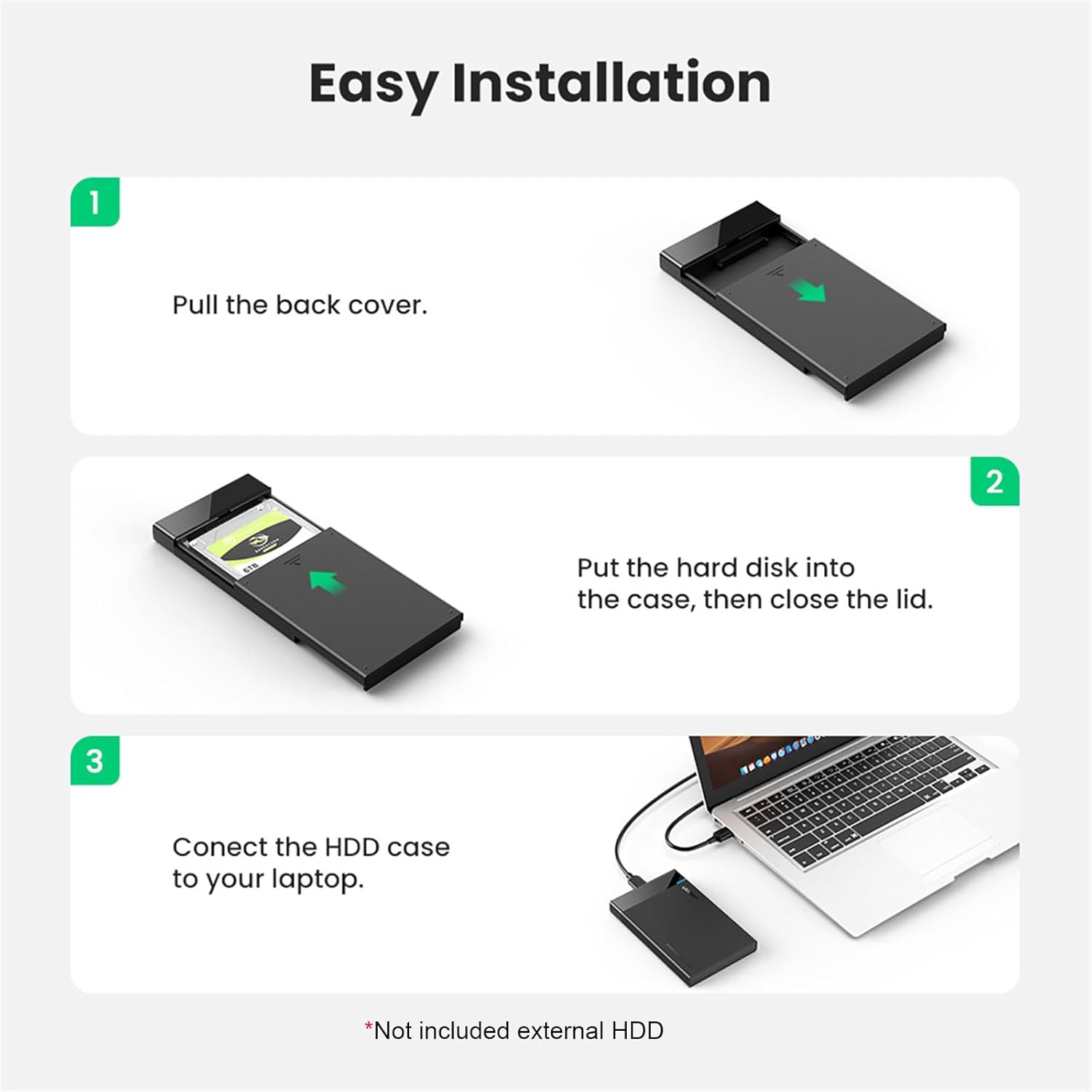 UGREEN 2.5 INCH HARD DRIVE BOX 30848 thumbnail 4