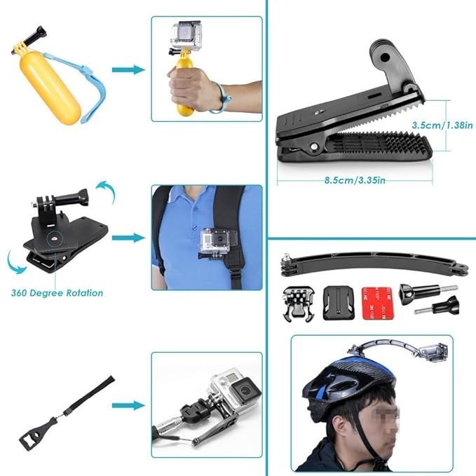 POWERPAK 50 IN 1 GOPRO ACTION CAMERA ACCESSORIES KIT thumbnail 7