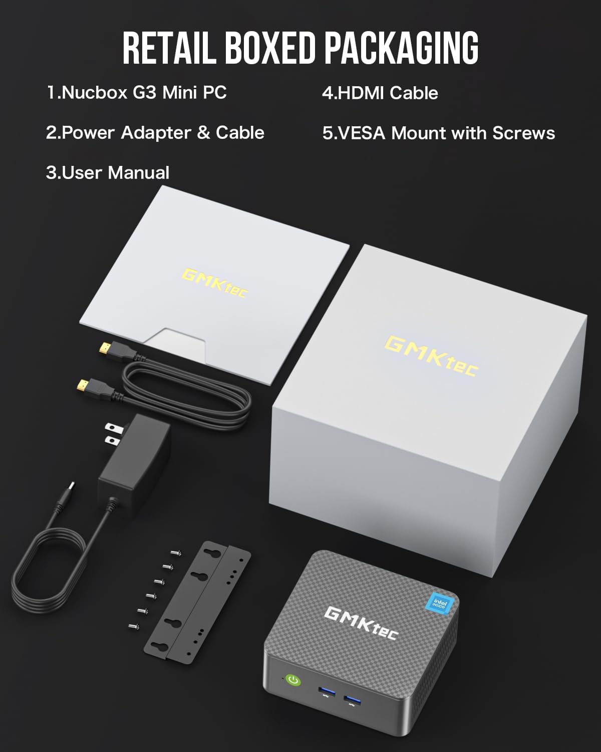 GMKTEC MINI PC INTEL N150 16GB RAM 512GB SSD WIN 11 PRO NUCBOX-G3 PLUS thumbnail 3