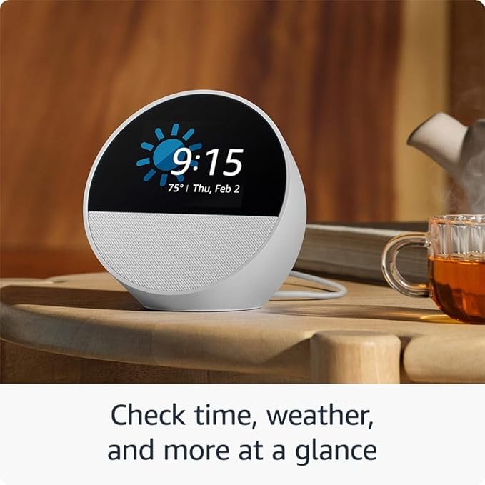 Amazon Echo Spot - Smart Alarm Clock with Vibrant Sound and Alexa Speaker thumbnail 6