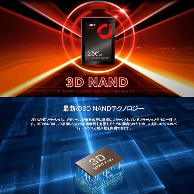 ADDLINK 2.5 INCH 3D NAND SATA III 6GB/S 256GB SSD AD256GBS20S3S thumbnail 3