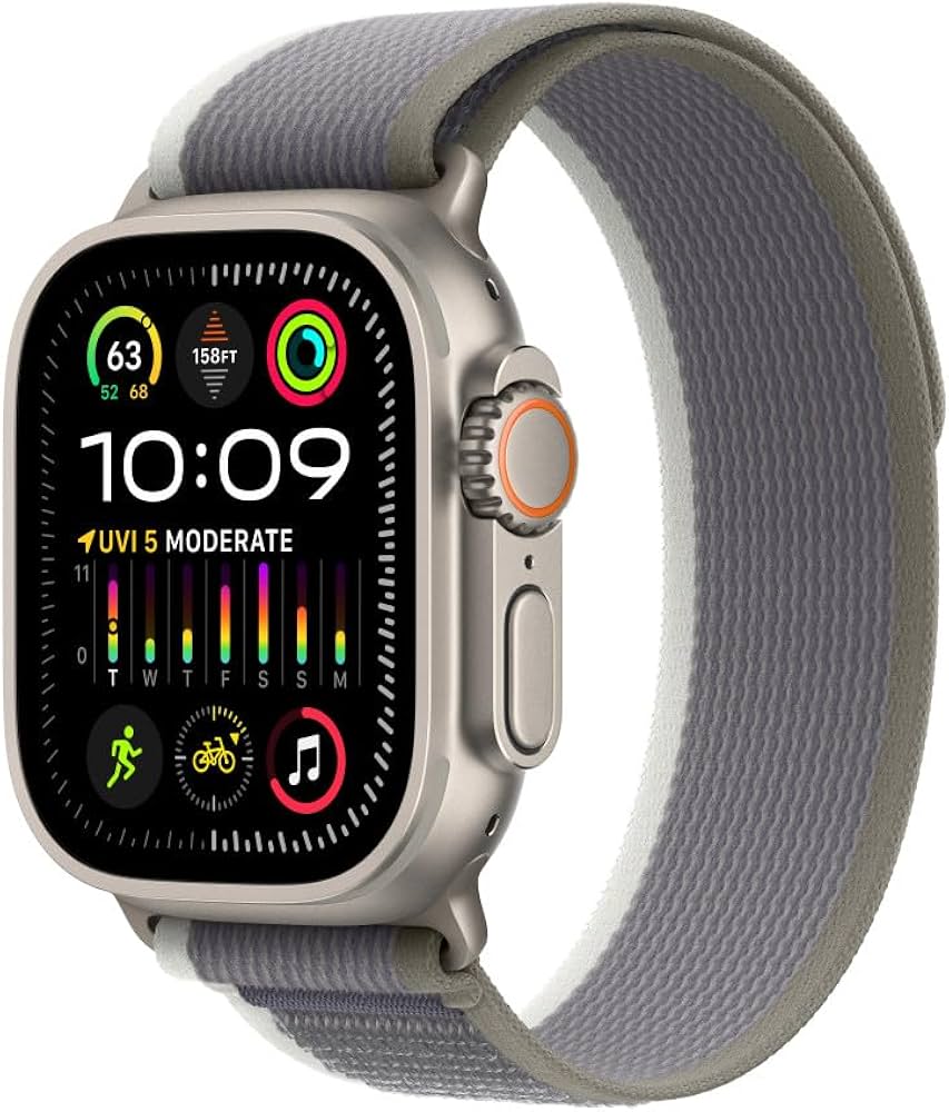 YESIDO APPLE WATCH TRAIL LOOP BAND 49MM GREEN GRAY WB25