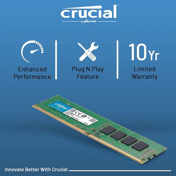 CRUCIAL DESKTOP RAM DDR4-2666 8GB 2666 UDIMM CB8GU2666 thumbnail 4