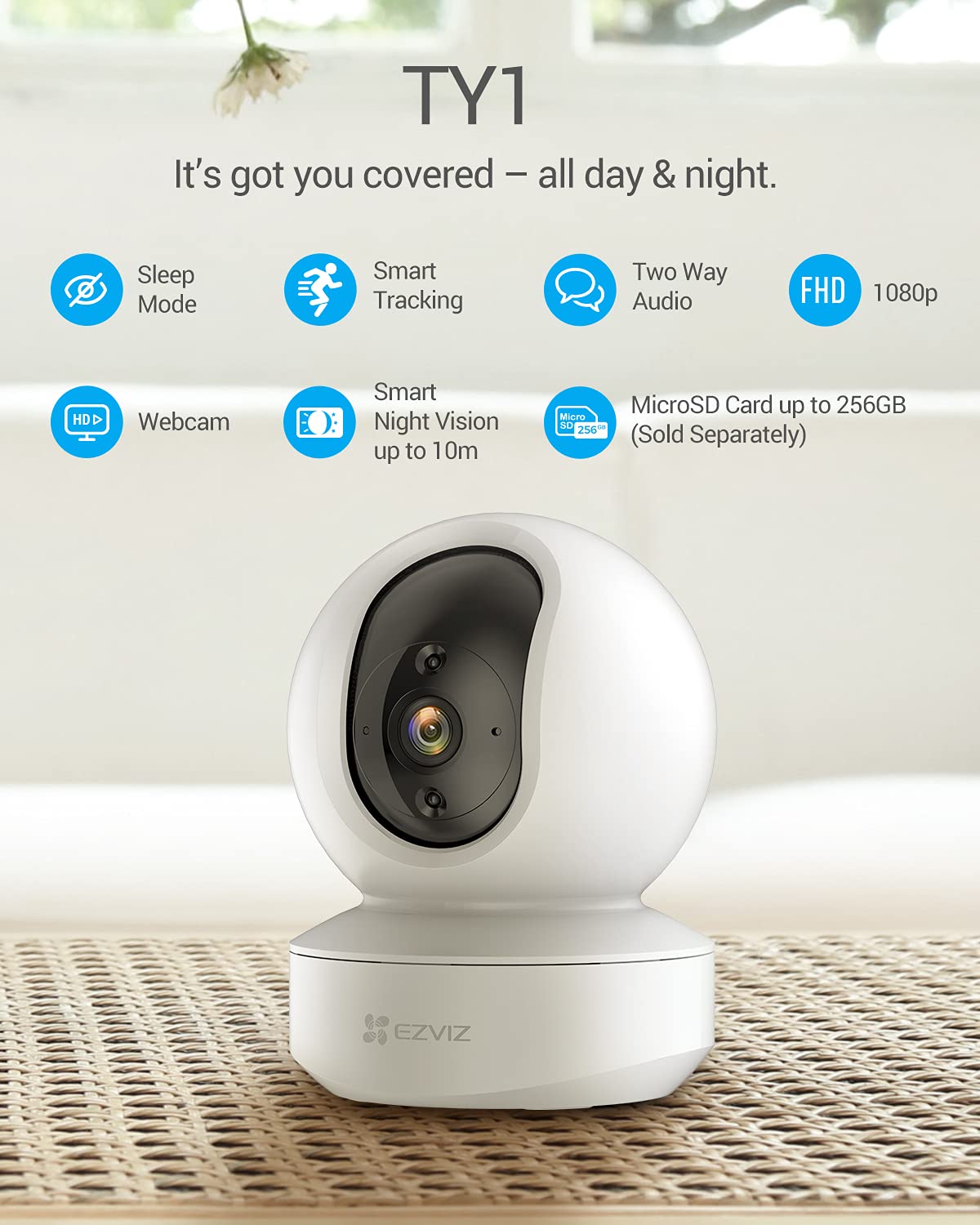 EZVIZ SMART HOME CAMERA 2K TY1 PRO CS-TY1 PRO thumbnail 2
