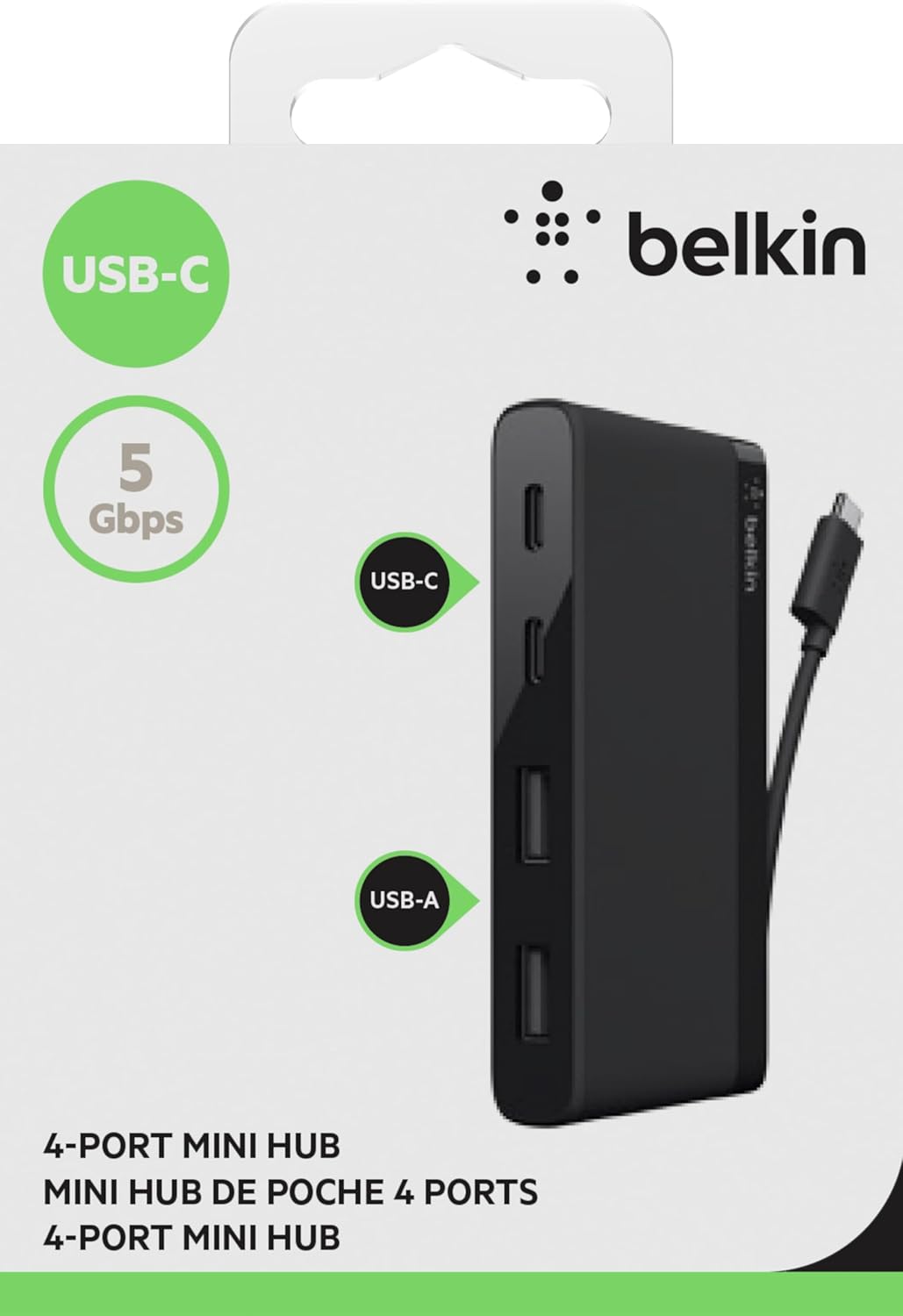 BELKIN 4 PORT MINI HUB F4U090BTBLK thumbnail 6