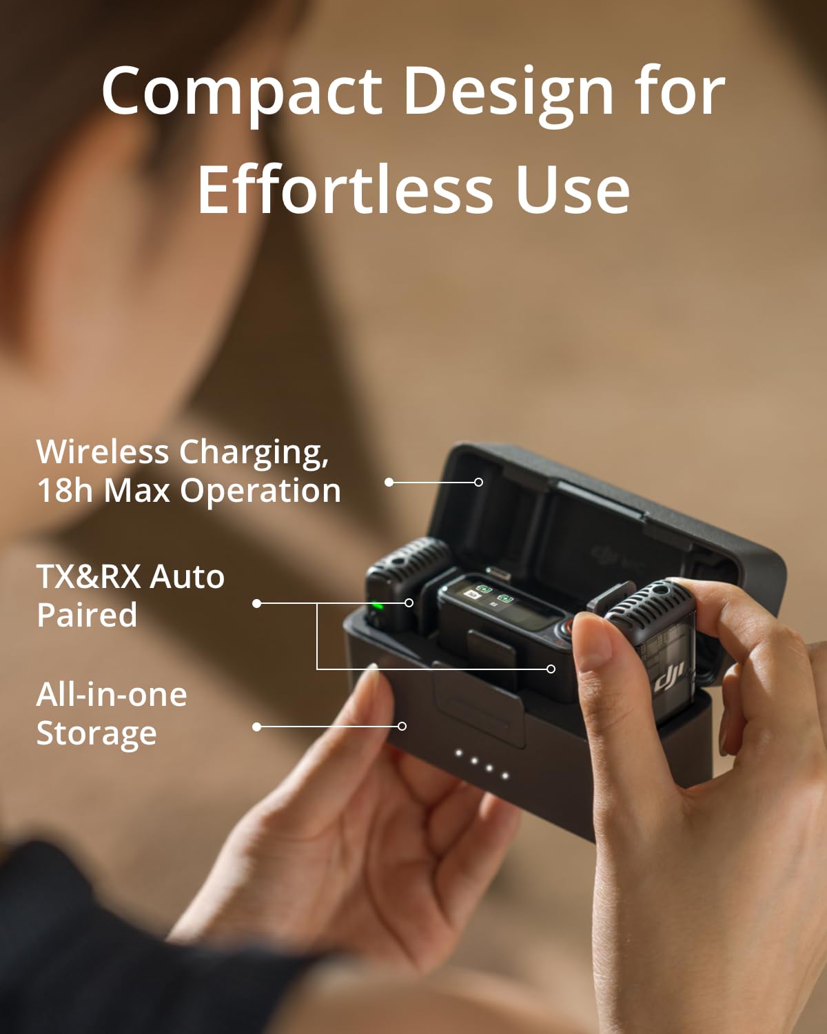 DJI MIC MINI 2 WIRELESS MICROPHONE SYSTEM WITH CHARGING CASE (2TX+1RX) thumbnail 2