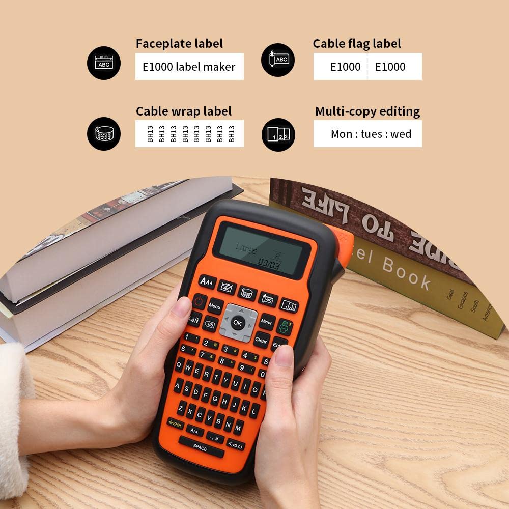 HANDHELD LABEL PRINTER ORANGE E1000 PRO thumbnail 4