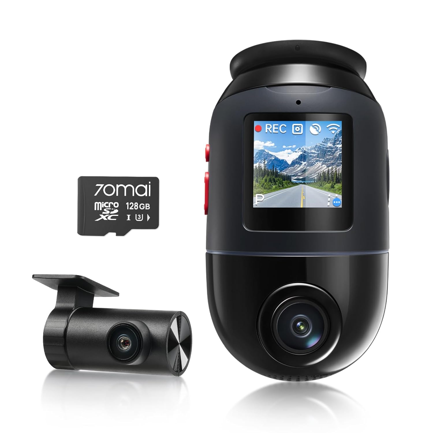 70MAI 4K OMNI DASH CAM WITH 128GB MEMORY CARD BLACK & GREY X800 thumbnail 2