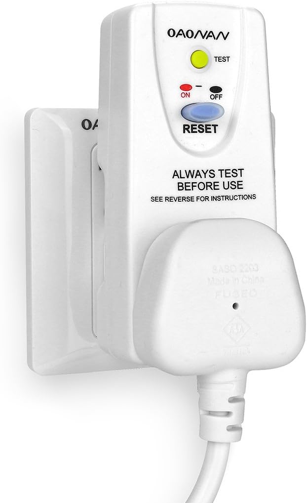 OAONAN PORTABLE RCD SAFETY UK PLUG ADAPTER NB-H3E thumbnail 8