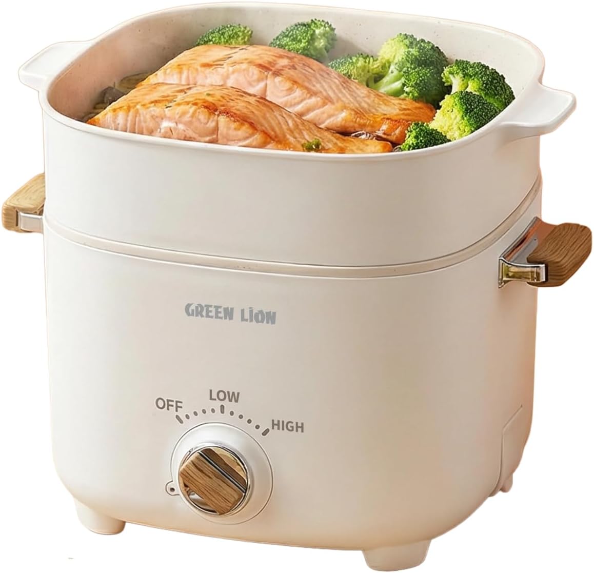 GREEN LION MULTI-POT ELECTRIC COOKER 2.5L 1000W WHITE GNMLTPTECWH thumbnail 5