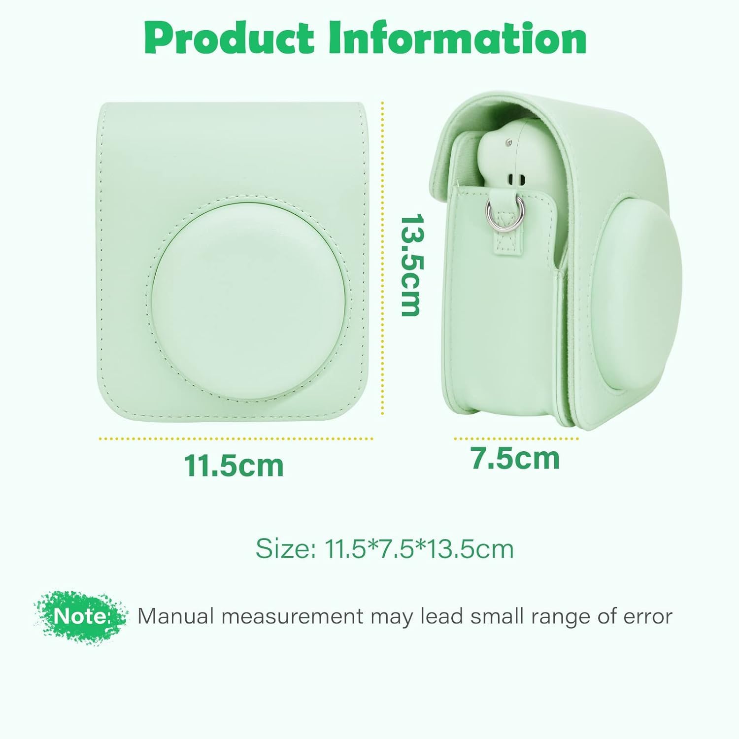 INSTAX MINI 12 CAMERA BAG GREEN thumbnail 4