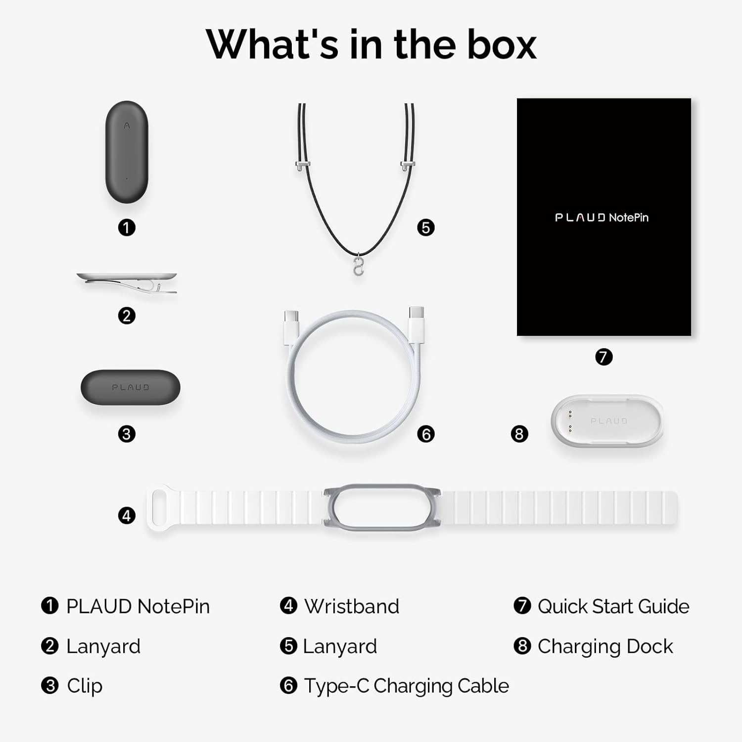 PLAUD NOTEPIN AI VOICE RECORDER LUNAR SILVER thumbnail 3