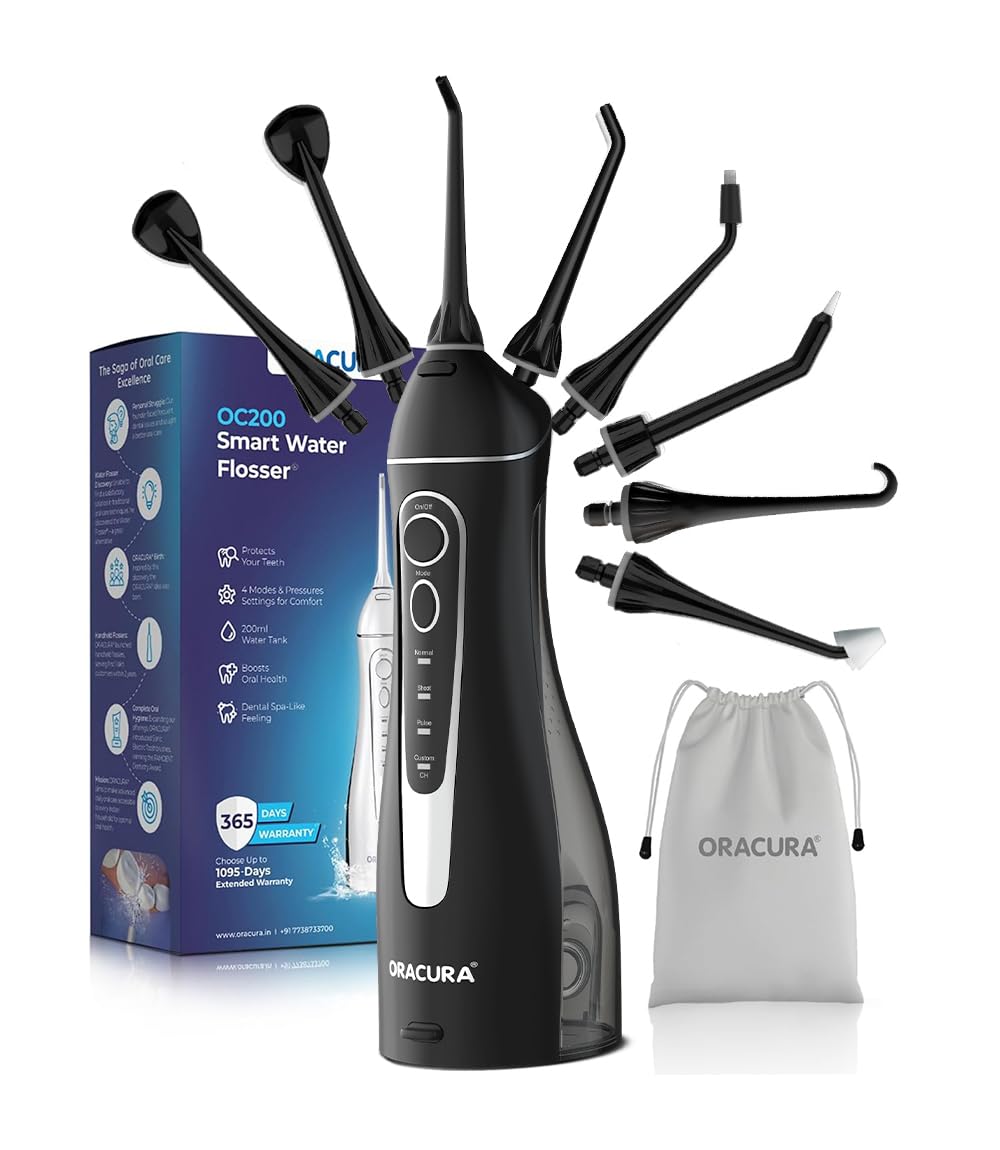 INTELLIGENT WATER FLOSSER WITH 4 NOZZLE L8 BLACK thumbnail 2