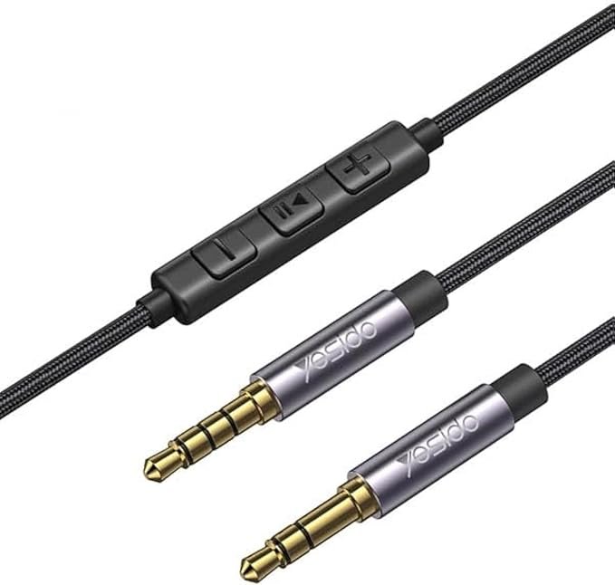 YESIDO AUX 3.5MM AUDIO CABLE VOLUME CONTROL 1.2M YAU30